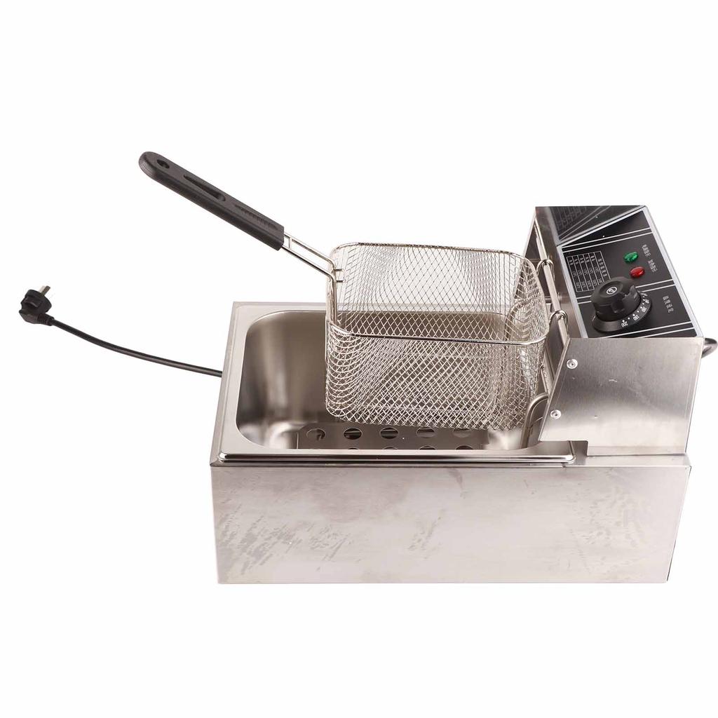 Electric Deep Fryer Stainless Steel French Fries Chips Fryer Machine for Commercial Use 2500W
