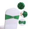 LMETJMA 10 Pcs Spandex Chair Sashes Premium Stretch Bows With Buckle Slider Universal Elastic Bands for Wedding Party Banquet