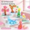 3D Crystal Stickers Fun Stacking Series Children's Toys Exchange Stickers Cute Relief Stickers School Office Supplies Stationery
