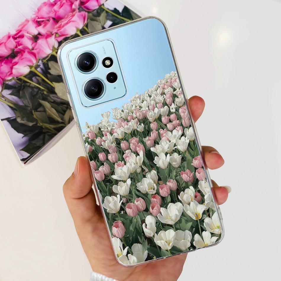 For Xiaomi Redmi Note 12 Case Redmi Note12 4G Global Cute Painted Soft Silicone TPU Phone Back Cover Bumper