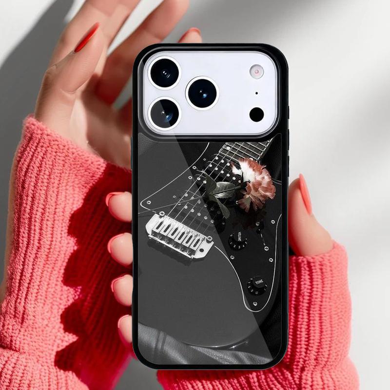 

Vintage Music Guitars Phone Case for iPhone 17 Air 16e 15 14 13 Pro Max Back Cover for 12 11 Pro Coque iPhone 16 Pro