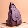 Women'S Breast Bag Simple And Simple Women'S Backpack Casual Soft Leather Large Capacity Women'S Backpack