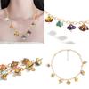 Collar Necklace with Colorful Mushroom Pendants Adjustable Length Neckchain Hypoallergenical Jewelry for Daily Wear