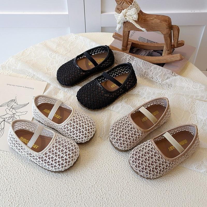 Girls' Hollowed-out Shoes - New Soft-Topped Mesh Upper Baby Shoes - Girls' Single Shoes
