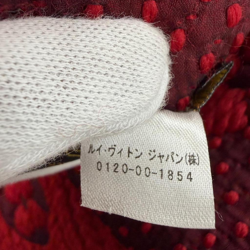 Great LOUIS VUITTON Scarf Esharp Logomania Monogram wool Women M72432 Used