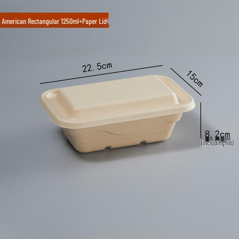 American Style Degradable Pulp Takeout Containers with Lids