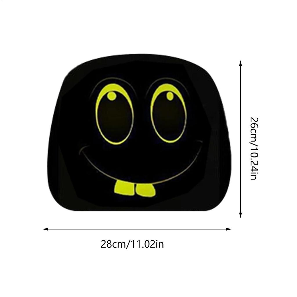 Headrest Covers 2 Pieces Car Seat Headrest Cover Funny Expression Design Cute Breathable For Interior Vehicle Auto Decoration