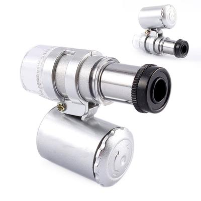 Handheld 60X LED Light Loupe Folding Jewelry Microscope Portable Microscope Magnifying Glass