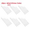 30Pcs Aluminum Tube Diy Wind Chime Material For Indoor Outdoor Decor & Crafts Multi-Size For Art & Handcrafts Wind Chime Parts