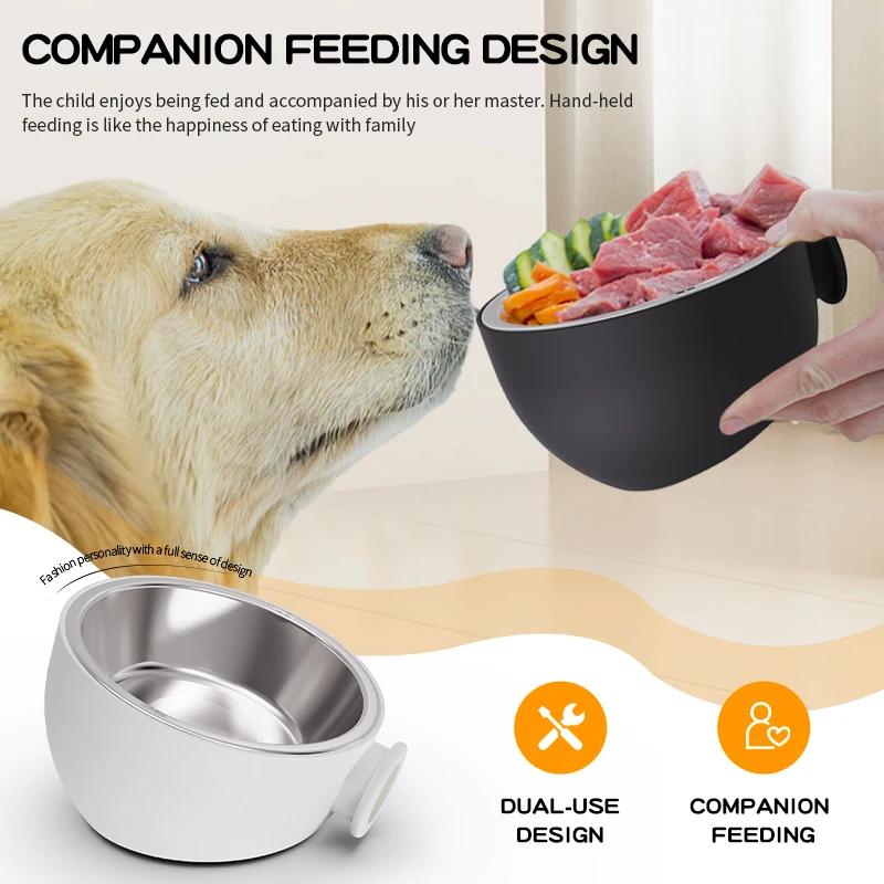 Fixed Mounted Cat Bowl Wall Mount Stainless Steel Anti Spill Magnetic Dog Food Bowls Elevated Pet Bowl Dishwasher Safe