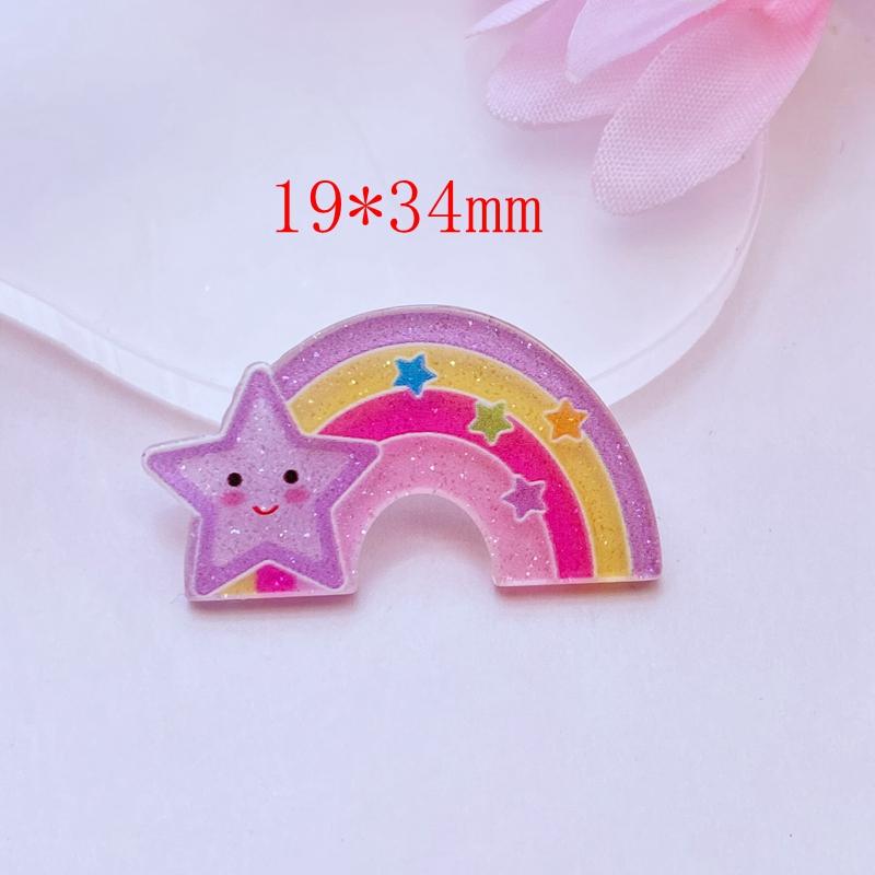 

10Pcs Cute Mini Acrylic Animal Rainbow Flat Back Cabochons Scrapbooking DIY Jewelry Craft Decoration Accessories