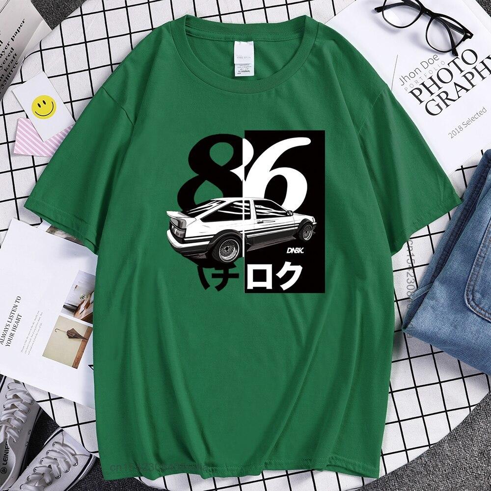 Fashion Japanese Drift Anime Initial D T Shirt Unisex Summer Cool Brand Short Sleeves Tshirt Casual Ae86 Initial D Homme Tshirt