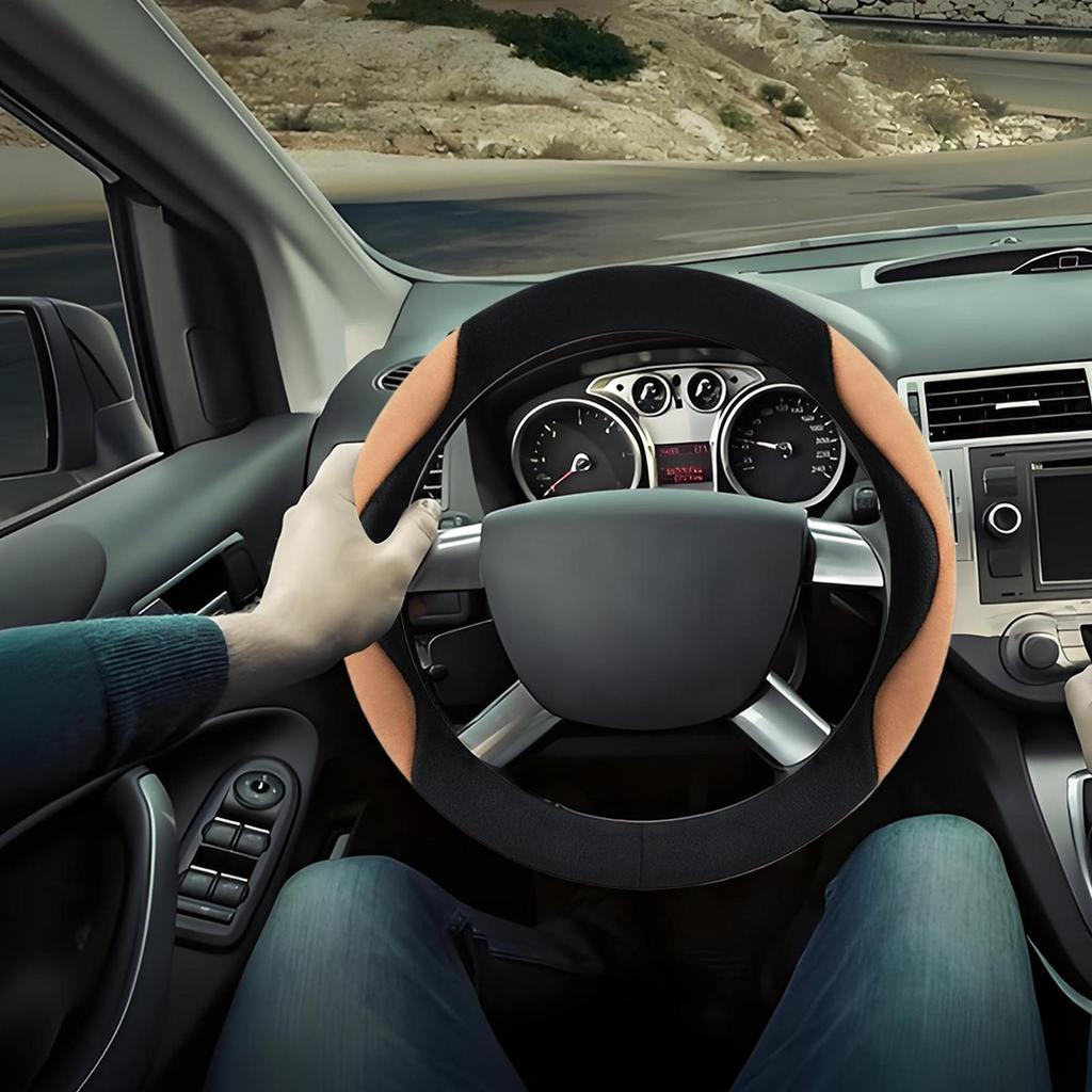 Cute Steering Wheel Cover Thermal Soft Anti-Slip Protector Car Steering Wheel Warm Cover For Protection Maintenance Care Driving