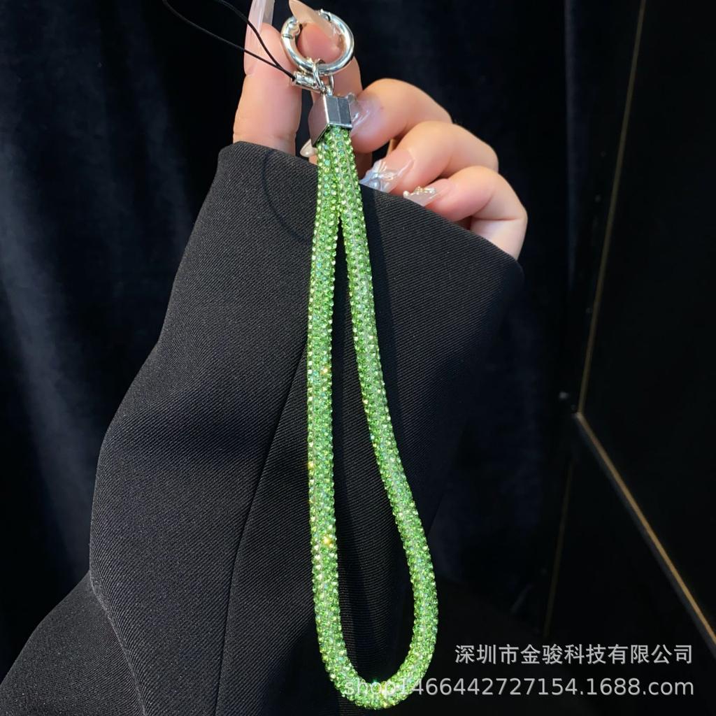 Phone Lanyard Colorful Dopamine Rhinestone Phone Chain Wrist Style High-End Fashion Versatile Hanging Decoration Wholesale
