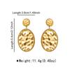 French Retro Geometric Stainless Steel Earrings Women's Exaggerated Titanium Steel Stud Earrings Fashionable Jewelry Accessories