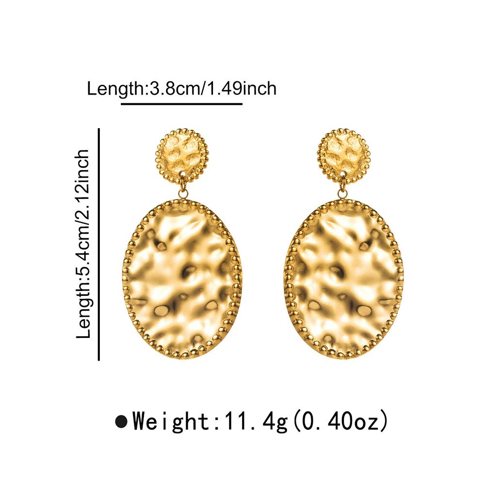 French Retro Geometric Stainless Steel Earrings Women s Exaggerated Titanium Steel Stud Earrings Fashionable Jewelry Accessories