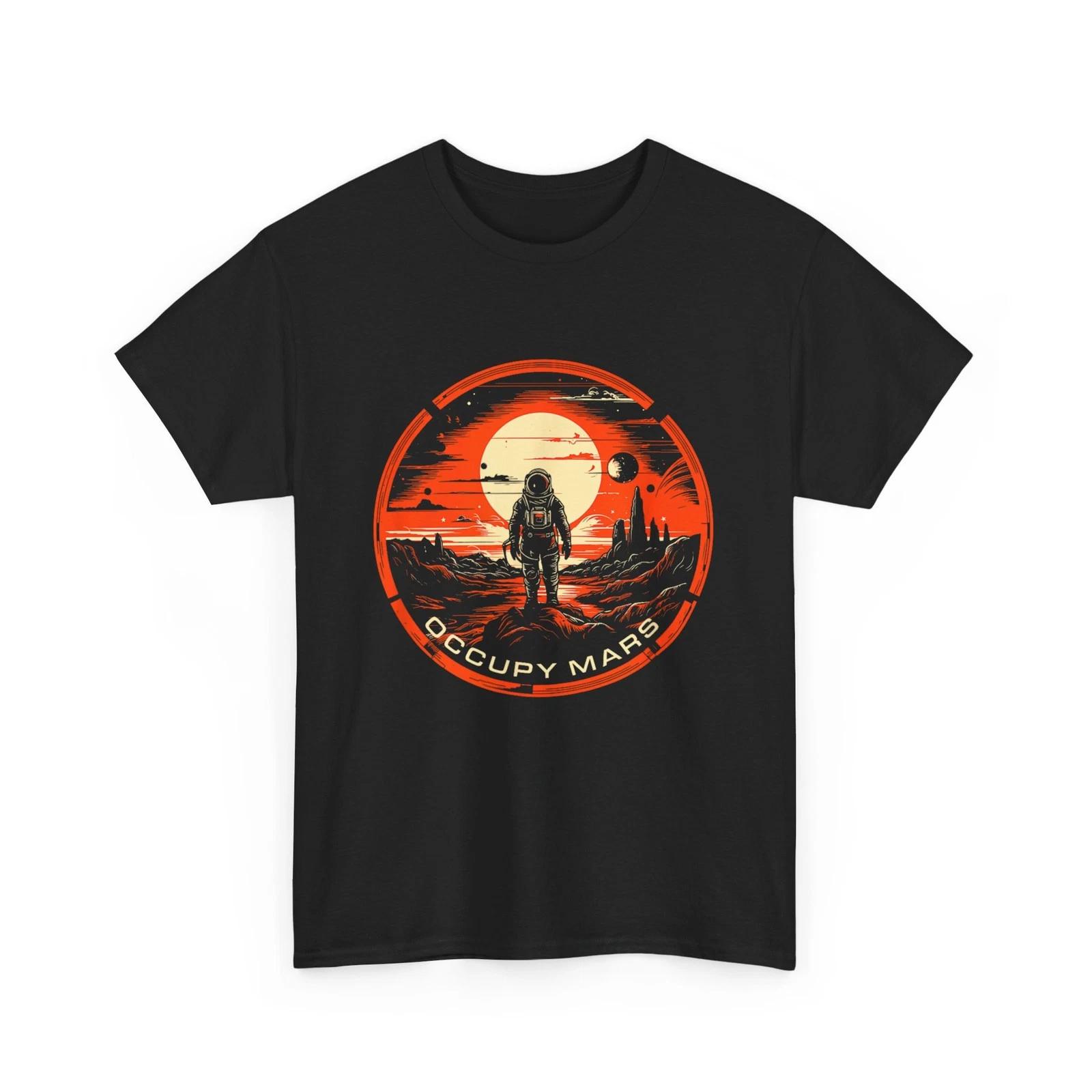 Occupy Mars T shirt, Mars Planet Space Lovers Space Exploration T shirt M
