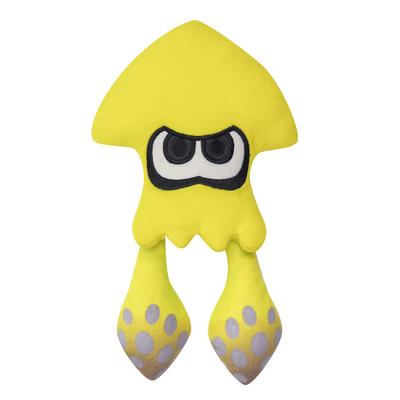 Sanei Boeki Splatoon 3 ALL STAR COLLECTION Squid (S) Yellow Plush Toy, W13 X D4 X H22cm, SP30