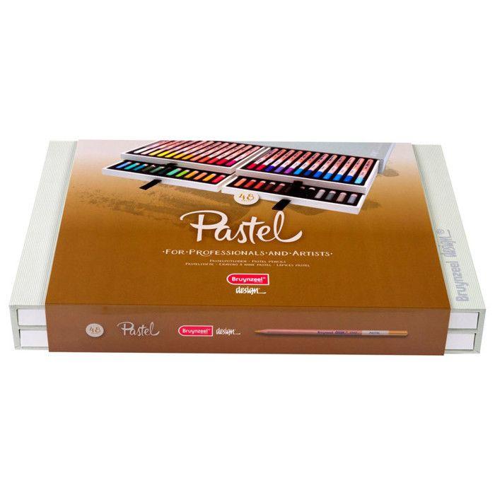 Pastel Kleurpotloden - Bruynzeel - Doos van 48 - Gemengde Kleuren - Hoge Kwaliteit - Gemengd