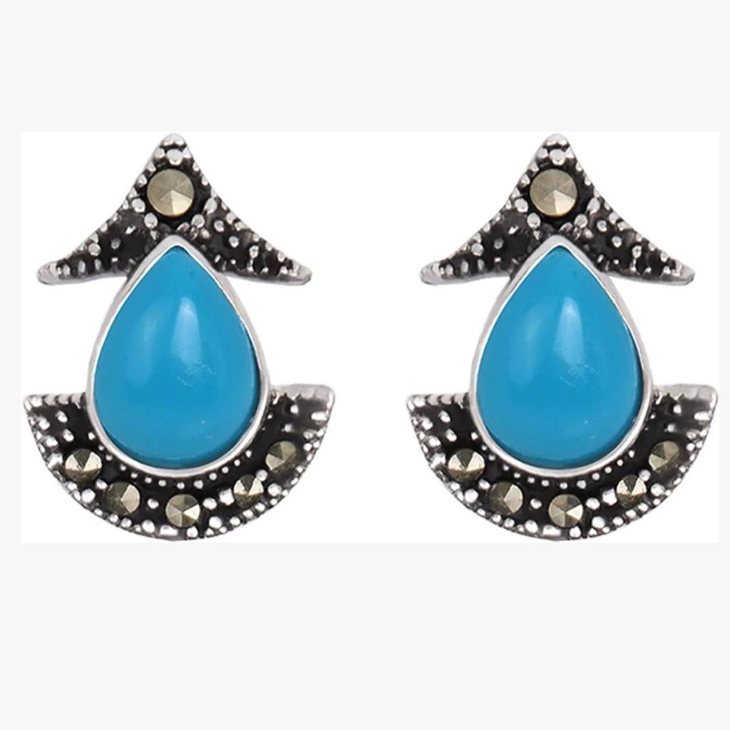 Boucle d'oreille oxydée en argent et laiton pour femmes et filles, collection exclusive élégante et tendance, produit 100 % respectueux de la peau pour boucle d'oreille