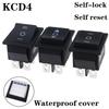 1 Stück KCD4 25x31mm Schwarzer Kippschalter 6 Pins 3 Positionen EIN-AUS-EIN Doppelte Rückstellung/Verriegelungsschalter 16A 250V 20A 25A 125VAC