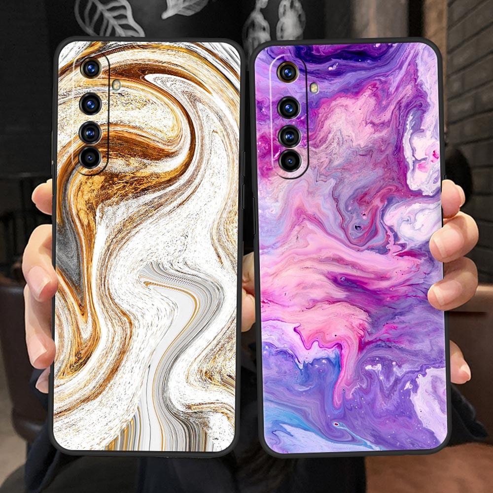 Vintage Marble Soft TPU For Realme 13 12 11 10 9 Pro Plus GT3 GT2 C21 C25 C35 C53 C55 C67 Pro 5G Phone Case Cover Fundas Capas