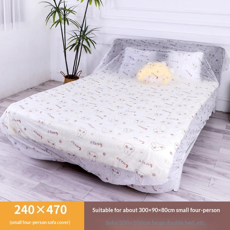 Disposable Stretch Plastic Dust Covers Elastic Dustproof Film for Sofa Bed Home Furniture Full Protection