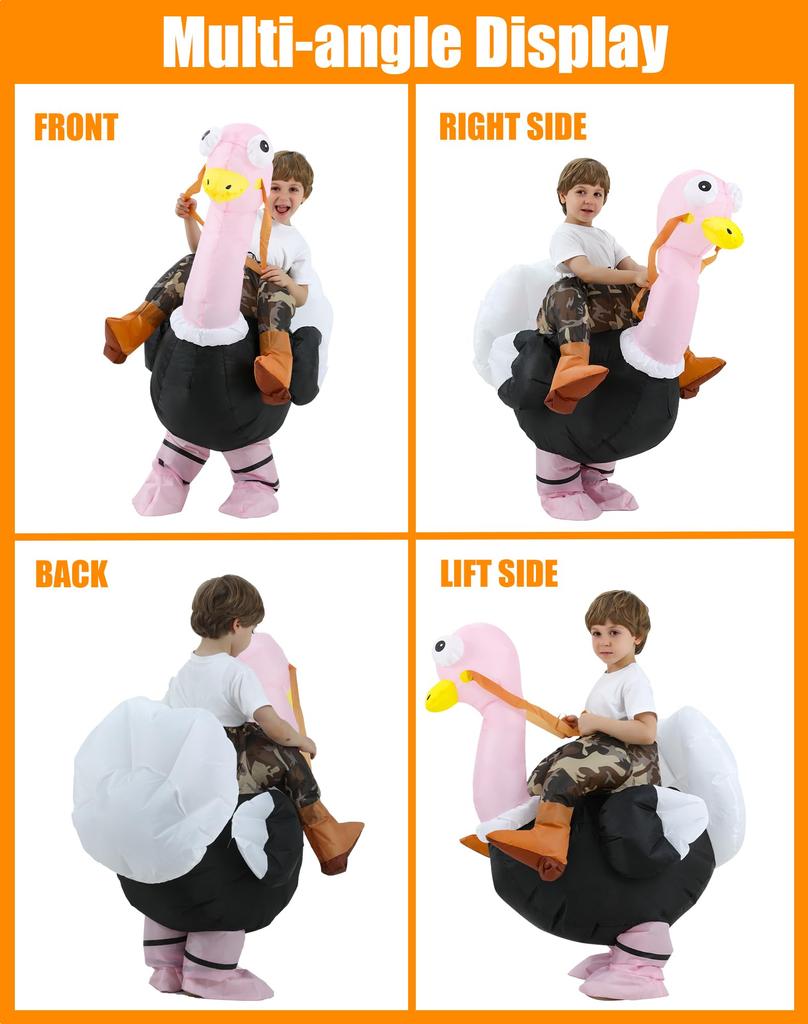 JOYBRO Inflatable Ostrich Costume for Little Funny Ostrich Costume for Boys and Ages and Perfect for Theme and Birthday One Size Fits Most Kids,