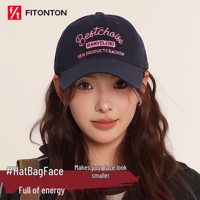 Женская американская ретро бейсболка FitonTon с мягким верхом One Size (56-58cm) темно-синий