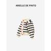 French Arielle De Pinto Boys' Autumn Jacket New Fashion Boys' Red Label Striped Sweater Children's Clothing