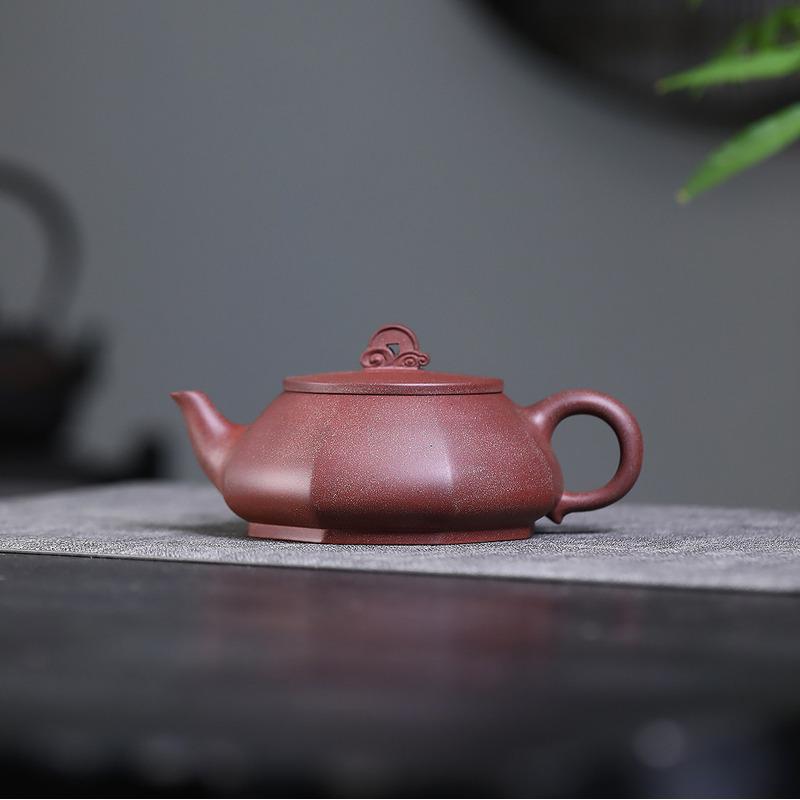 

370ml Yixing Purple Clay Teapots Master Handmade Hexagonal Pot Raw Ore Peach Blossom Mud Kettle With Strainer Zisha Tea Set Gift