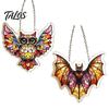 Acrylic Puzzle Owl Puzzle, Colorful Rainbow Reflection Hanging Pendant, No-Glue Window Visor Decoration DIY Assembly Sun Collector, for Garden