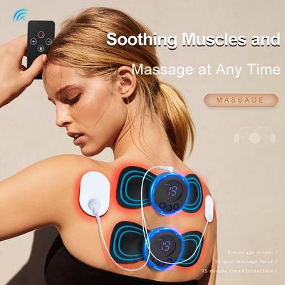Massaggiatore per il collo Display LCD Patch Massaggio Cervicale Elettrico EMS Impulsi a Bassa Frequenza Stimolatore Muscolare Patch Sollievo dal Dolore Rilassamento