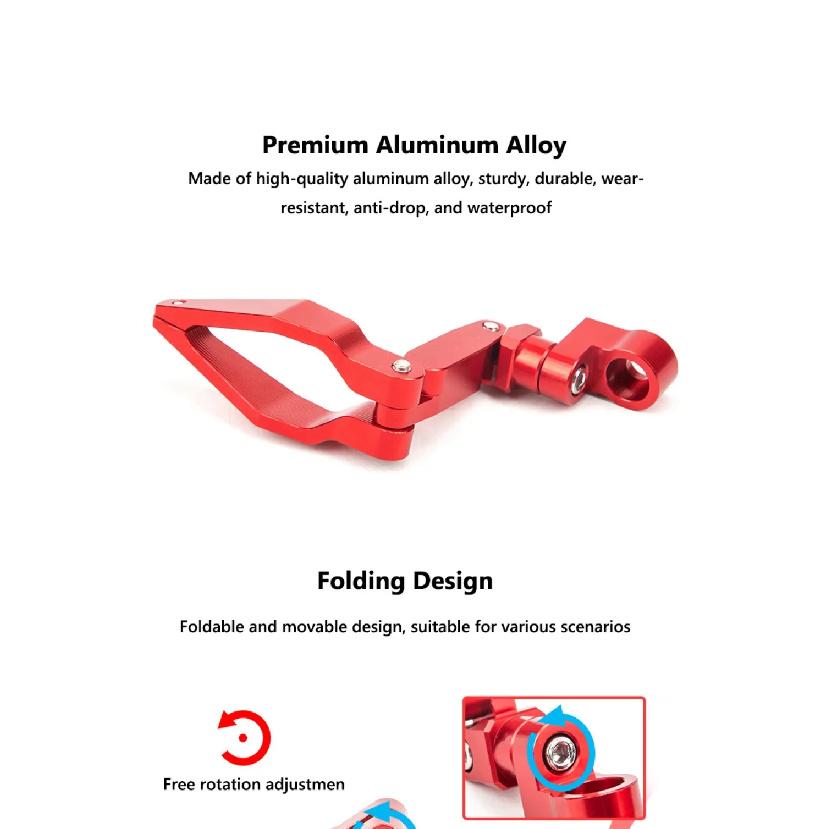 Universal Motorcycle Brake Cable Clamp Zinc Alloy Folding Shock Absorber Buckle Anti-Shake Electric Scooter Clip