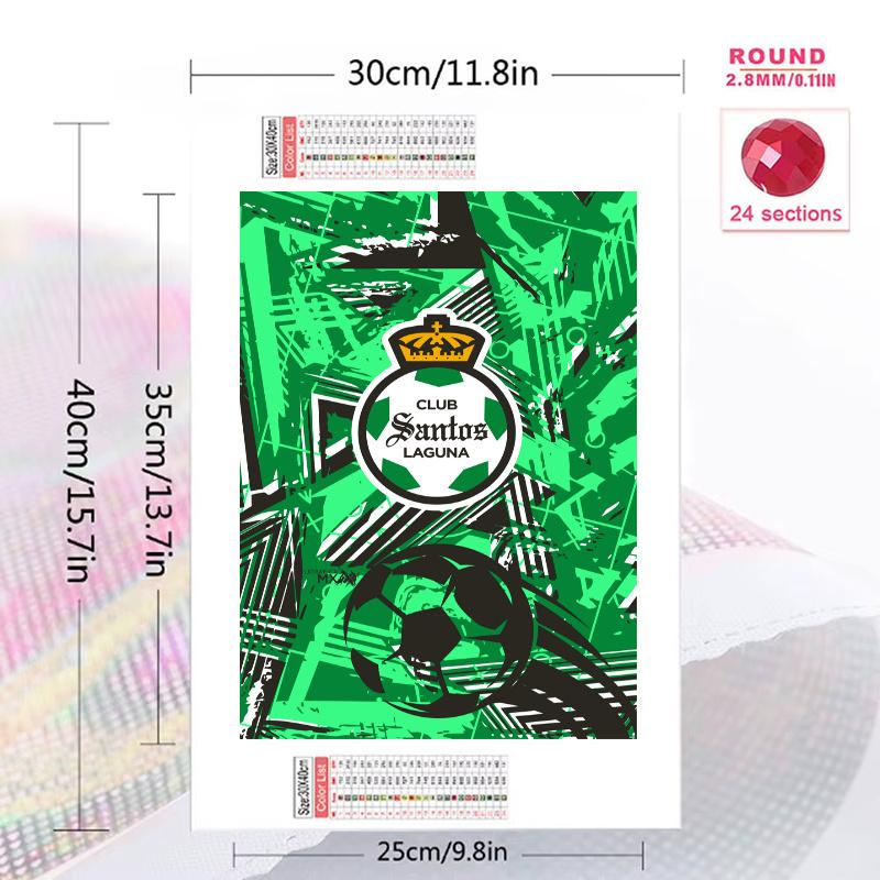 Club Santos 100% Round Full Drill 5D DIY Diamond Painting Embroidery Cross Stitch Rhinestone Décor