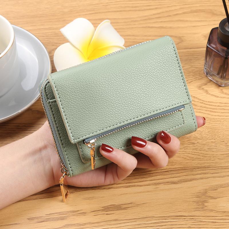 Soft Face Zero Wallet for Women, Short Zipper Bag, Fashionable Handbag, Card Slot Women's Bag