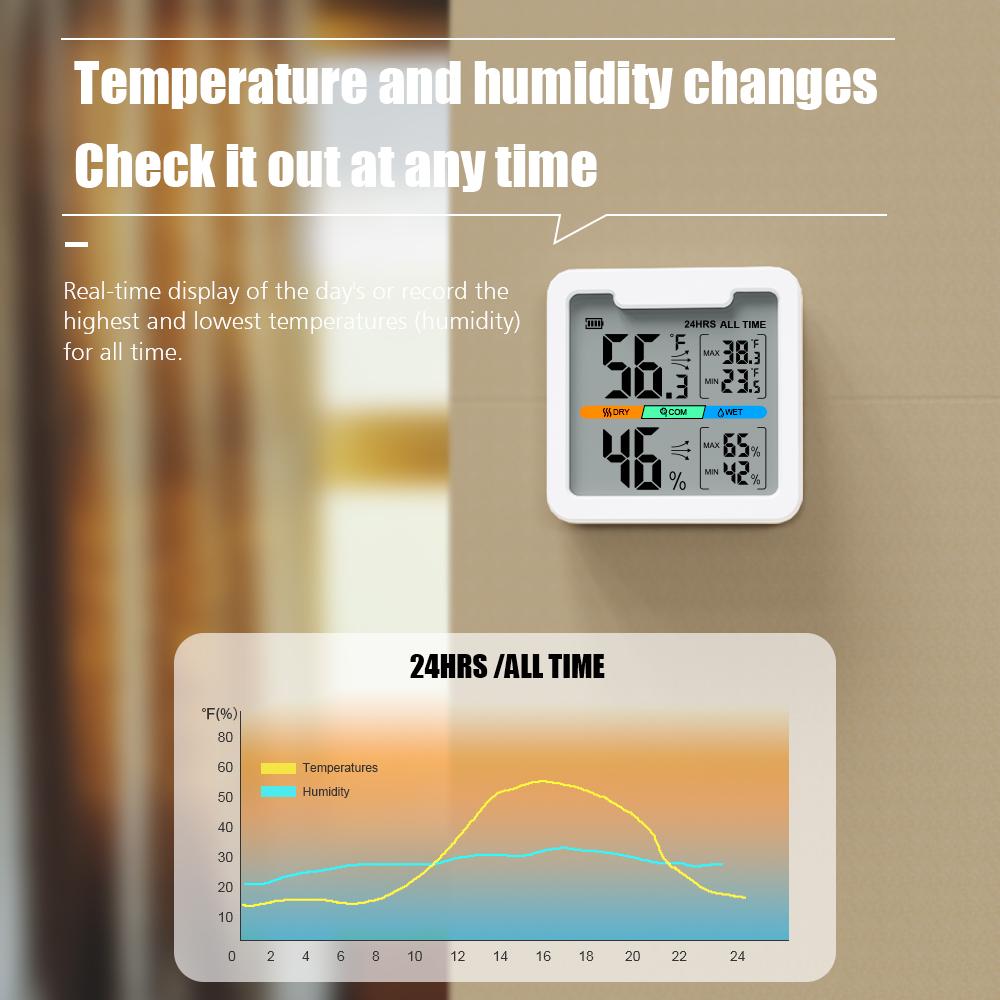 Large Display Hygrometer Innen Digitale Luftfeuchtigkeitsmesser Indoor Thermometer Humidity Monitor  Factory Price B2B
