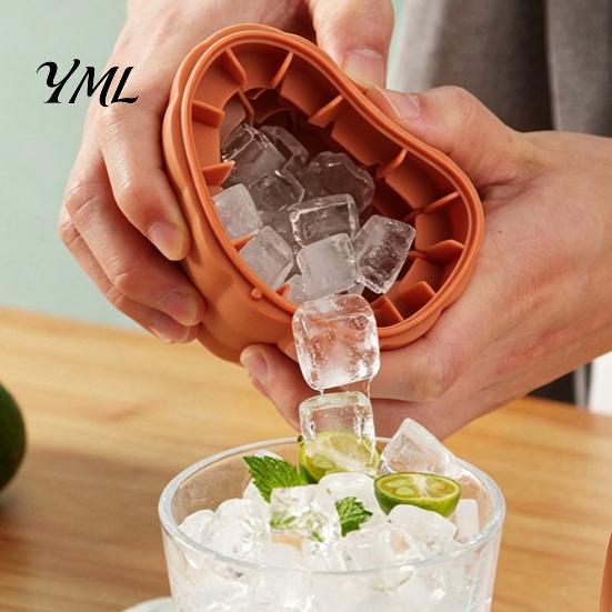 Silicone Ice Cube Mold Halloween Bucket Mold, Pumpkin Ghost Tray with Drain Basket, 2 Party Drink Accessories In 1 Freezer Cooler for Drinks