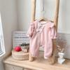 Infant Long Sleeve Double Layer Romper - Fashionable Princess Harem Suit for Newborn Girls