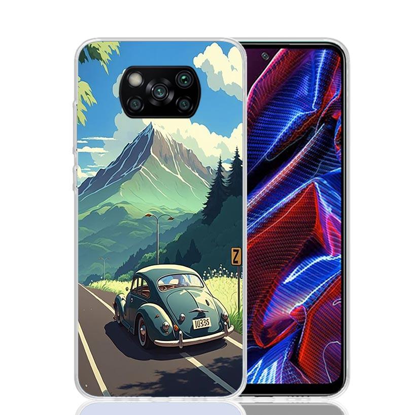 Classic Vintage Old Retro Car Case Phone Cover for Xiaomi Mi 11T 12T 10T 9T Pro 11i 12X 13 12 11 10 9 8 Lite 6X 5X A3 A2 Trend F