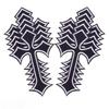 10 ks Černobílé Křížové Vyšívané Nášivky Aplikace Oblečení Nášivka Dekorace