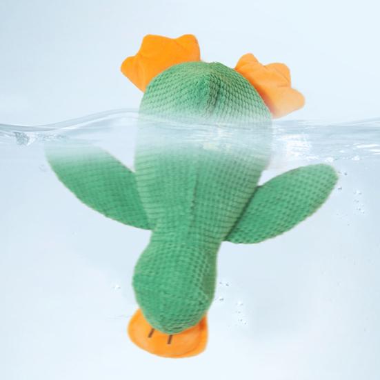 Pet Teeth Grinding Toy Multi-purpose Plush Duck Toy Interactive Rattle Design Chew Toy Dental Health Dog Toy