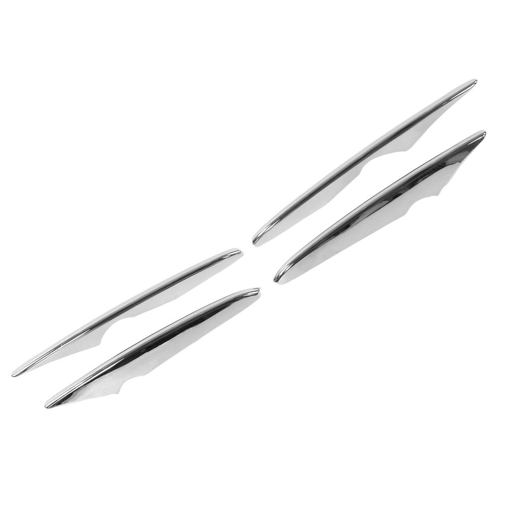 4Pcs Set Front Fog Lamp Grille Spoiler Chrome Trim Replacement for Mercedes‑Benz GLC‑Class X253 AMG Line 2016‑2019