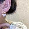 Korean Light Luxury Fritillary Love Stud Earrings Women's Niche Design Sense High-end Earrings New Trendy Autumn and Winter Earrings