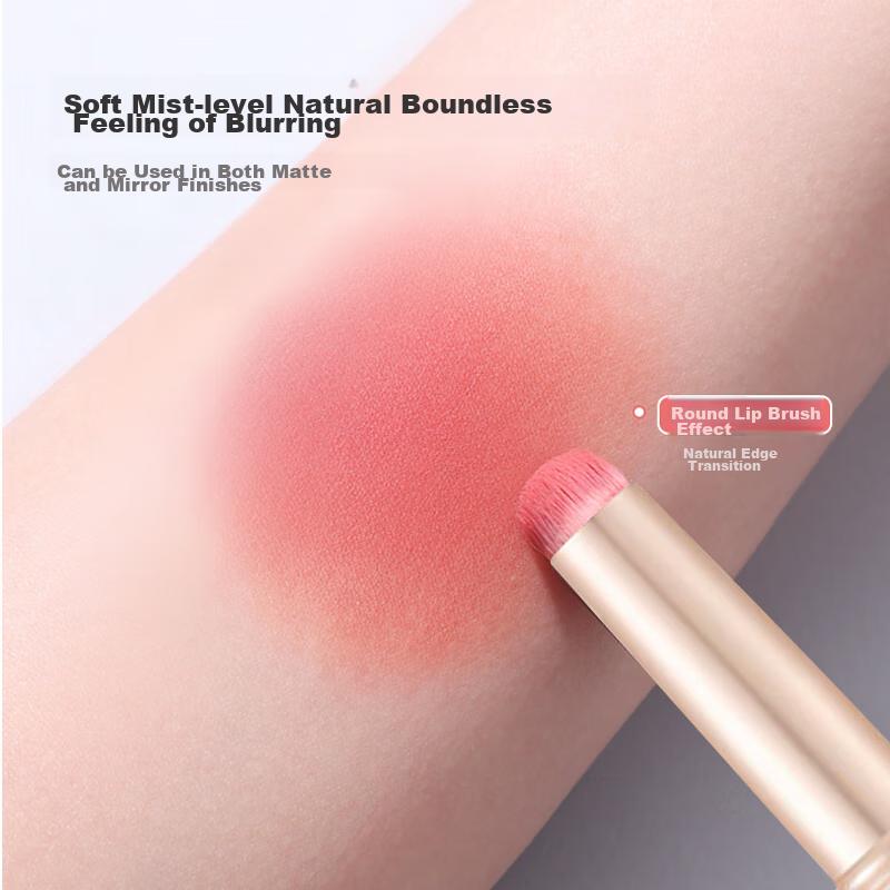 UPLUS Lip Brush with Lid, 2 Pieces, Round Blending Brush, Makeup Brush, Concealer, Lipstick Brush