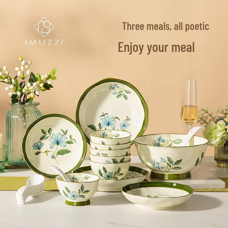 Aimo Shi 18-Piece Eco-Friendly High-Footed Dinnerware Set