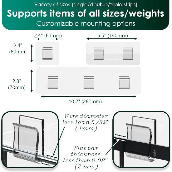 14 Pack Shower Caddy Adhesive Replacement, Strong Adhesive Shower Shelf and Hooks, No Drilling Adhesive for Shower Organizer, Soap Holder, Sponge