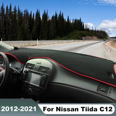Car Dashboard Avoid Light Pad Trument Platform Desk Panel Cover Mats Carpets For Nissan Tiida C12 2012- Accessories
