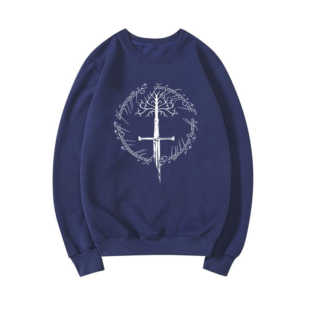 Ring Inspired Sweatshirt Dark Lord Hoodie Middle Somewhere Sweatshirt Unisex Long Sleeve Casual Pullover Tops Book Lover Gift