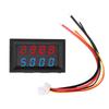 4 digit 5 wire mini digital voltmeter ammeter DC 100V 200V 10A Voltmeter Ammeter Dual LED display